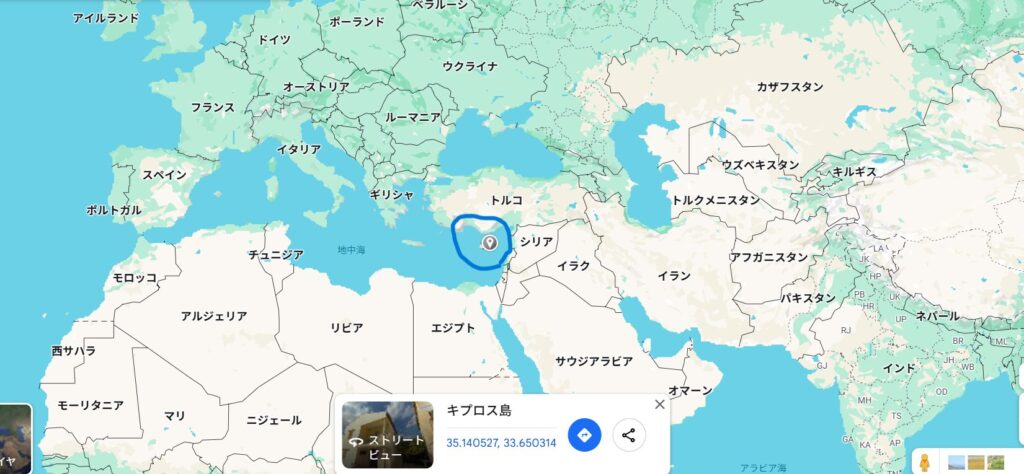 Technius ltdの所在地であるキプロス島の位置